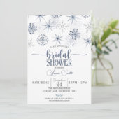 スノーフレークスウィンターブライダルシャワー 招待状 (スタンド正面)