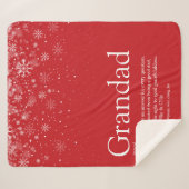 スノーフレークスウィンターホリデーグランドパグランドパパパパパパパパパパプア シェルパブランケット (正面(横))