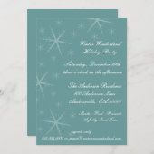 スノーフレークスウィンターホリデーパーティー招待状 招待状 (正面/裏面)