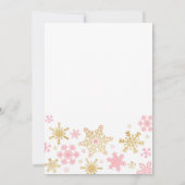 スノーフレークスウィンターワンダーランド誕生日招待状 招待状 (裏面)