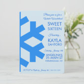 スノーフレークスウィート16招待状 招待状 (スタンド正面)