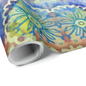 スノーフレークスウォーターカラーアート ラッピングペーパー (ロールコーナー)