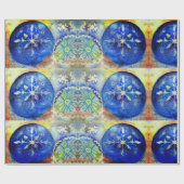 スノーフレークスウォーターカラーアート ラッピングペーパー (フラット)