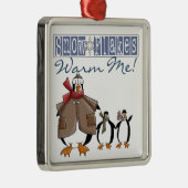 スノーフレークスウォーミングミーペンギンキープサケオーナメント メタルオーナメント (右)