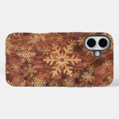 スノーフレークスウッドインレイグラフィックプリントデコールオン Case-Mate iPhoneケース (裏面 (横))