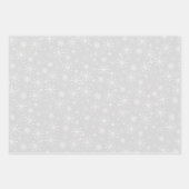 スノーフレークスオングレークリスマスホリデー ラッピングペーパーシート (正面2)