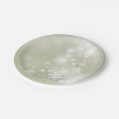 スノーフレークスオンセージ紙プレート ペーパープレート (アングル)