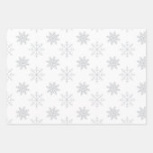 スノーフレークスオンホワイトラッピング紙 ラッピングペーパーシート (正面)