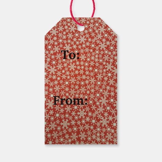 スノーフレークスギフトラベル ギフトタグ (裏面)