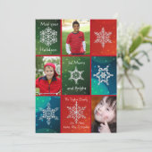 スノーフレークスクウェア冬のフォトカード シーズンカード (スタンド正面)