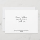 スノーフレークスクラシービジネスホリデーズカード シーズンカード (裏面)