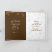 スノーフレークスクリスチャン聖なる書物、 経典クリスマスカード シーズンカード (内部)