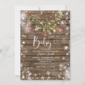 スノーフレークスクリスマスオーナメントホリデーパーティー 招待状 (正面)