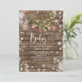 スノーフレークスクリスマスオーナメントホリデーパーティー 招待状 (スタンド正面)