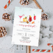 スノーフレークスクリスマスカクテルパーティー 招待状