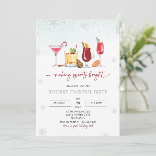 スノーフレークスクリスマスカクテルパーティー 招待状 (スタンド正面)