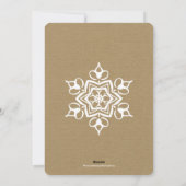 スノーフレークスクリスマスクラフト4 Photo Feliz Navidad シーズンカード (裏面)