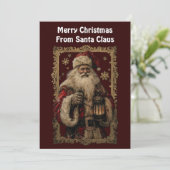 スノーフレークスクリスマスサンタクロー金ゴールドフレーム12 シーズンカード (スタンド正面)