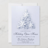 スノーフレークスクリスマスツリーホリデーオープンハウス 招待状 (正面)