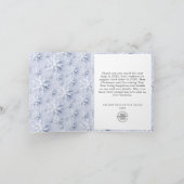 スノーフレークスクリスマスツリー企業のホリデー サンキューカード (内部)