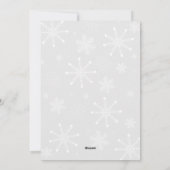 スノーフレークスクリスマスフォトホリデーカード シーズンカード (裏面)