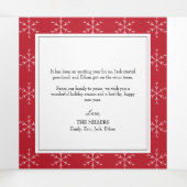 スノーフレークスクリスマスホリデイトリフォールドフォトカード 三つ折りクリスマスカード (内部中)