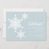 スノーフレークスクリスマスホリデーパーティー 招待状 (正面)