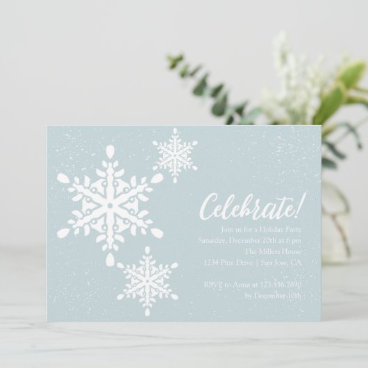 スノーフレークスクリスマスホリデーパーティー 招待状 (スタンド正面)