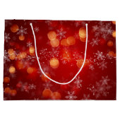 スノーフレークスクリスマスラージ抱き枕 ラージペーパーバッグ (裏面)