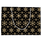 スノーフレークスクリスマスラージ抱き枕 ラージペーパーバッグ (裏面)