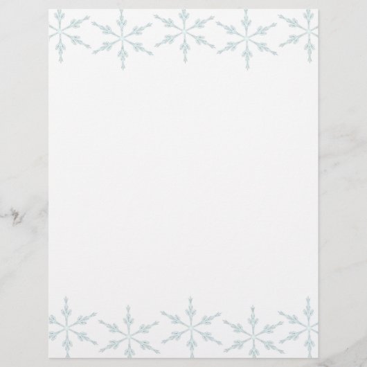 スノーフレークスクリスマスレター紙 (正面)