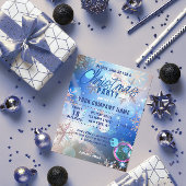 スノーフレークスクリスマス企業のパーティの招待状