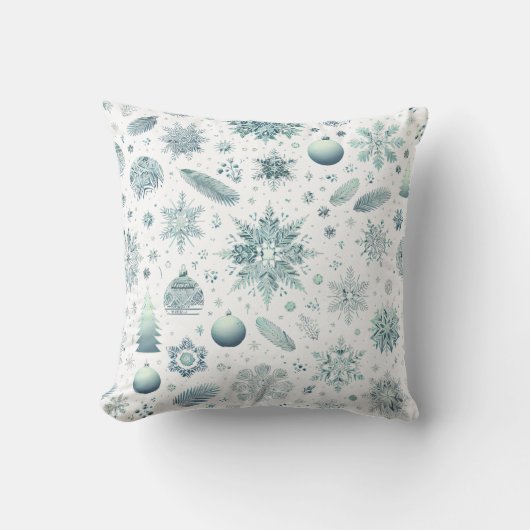 スノーフレークスクリスマス装飾用クッション クッション (正面)