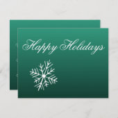 スノーフレークスグリーン招待状 招待状 (正面/裏面)