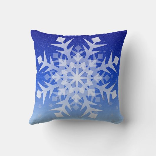 スノーフレークススヌーイングホリデー装飾用クッション クッション (裏面)