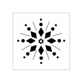 スノーフレークスターバストウッドアートスタンプ ラバースタンプ (インプリント)