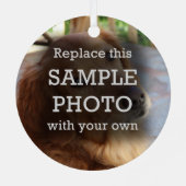 スノーフレークスター2枚パーソナライズされた赤 メタルオーナメント (裏面)