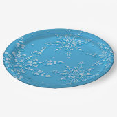 スノーフレークスディナープレート ペーパープレート (アングル)