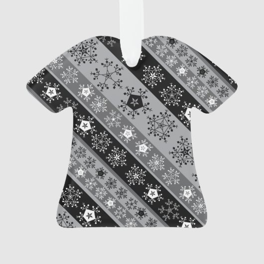 スノーフレークストライプグレー オーナメント (裏面)