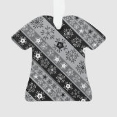 スノーフレークストライプグレー オーナメント (正面)