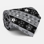 スノーフレークストライプグレー ネクタイ (ロール)