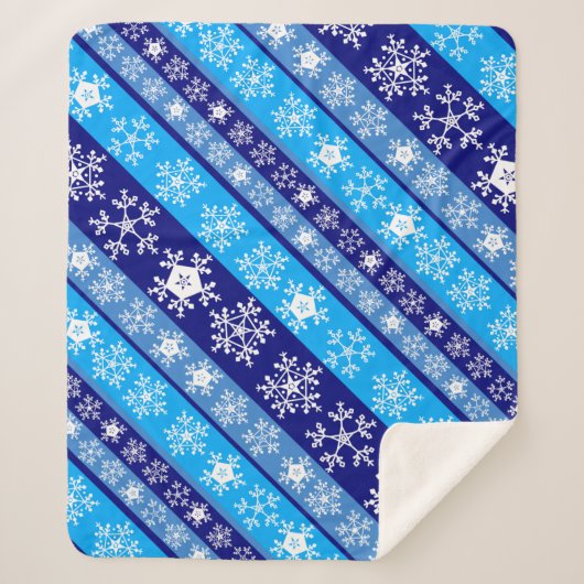 スノーフレークストライプズシェルパブランケット シェルパブランケット (正面)