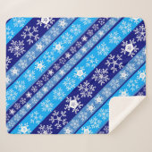 スノーフレークストライプズシェルパブランケット シェルパブランケット (正面(横))