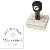 スノーフレークスノーグローブ冬の日付を保存 ラバースタンプ (押印)