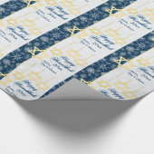 スノーフレークスハッピーハヌッカラッピング紙 ラッピングペーパー (角)