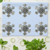 スノーフレークスバイオレットキッチンタオル キッチンタオル (折り畳み)