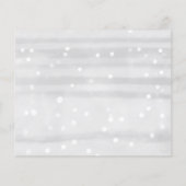 スノーフレークスバジェットグレーベビーシャワーアドバイスカード (裏面)