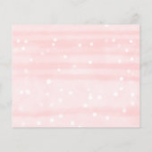 スノーフレークスバジェットベビーガールシャワーアドバイスカード (裏面)