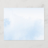 スノーフレークスバジェット男の赤ちゃんシャワーアドバイスカード (裏面)