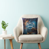 スノーフレークスパステルカラフルパタパーソナライズされたーン クッション (椅子)